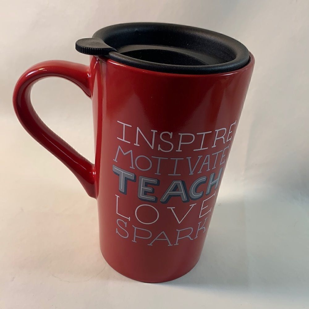 St Nicholas Square Inspire Motivate Teach Love Mug 20 Ounces With Lid